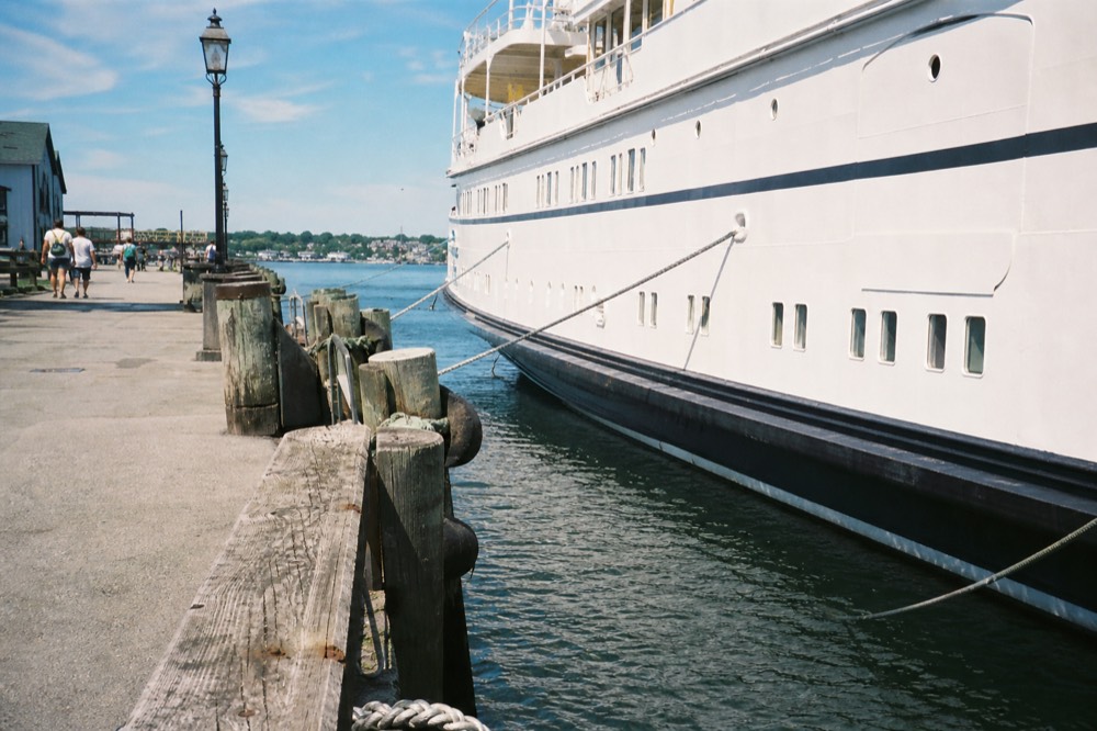 Commonwealth Pier with cruise ship docked